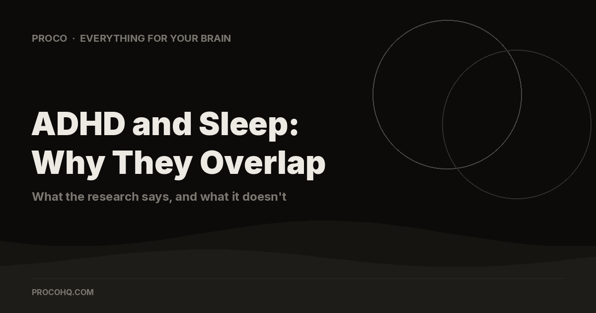 ADHD and Sleep: Why They Overlap — Proco brain health blog header