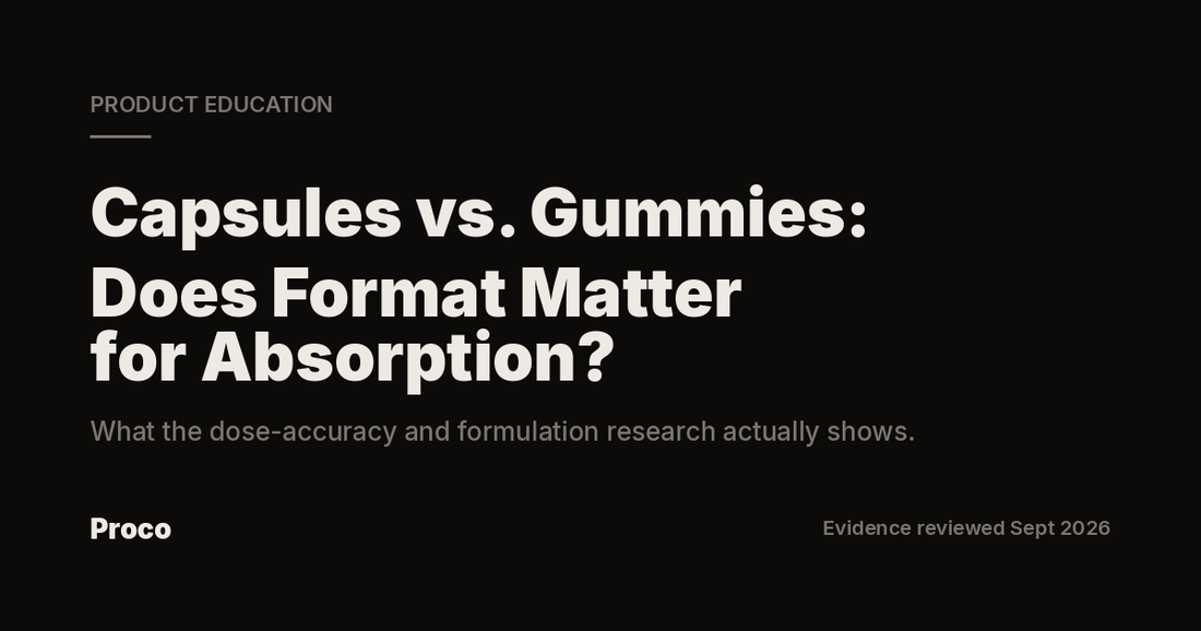 Capsules vs. Gummies: Does Format Actually Matter for Absorption? — Proco