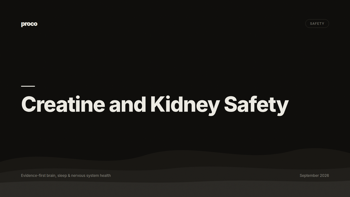 Creatine and Kidney Safety — Proco