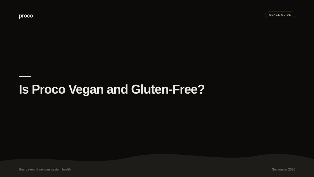 Is Proco Vegan and Gluten-Free? — Proco