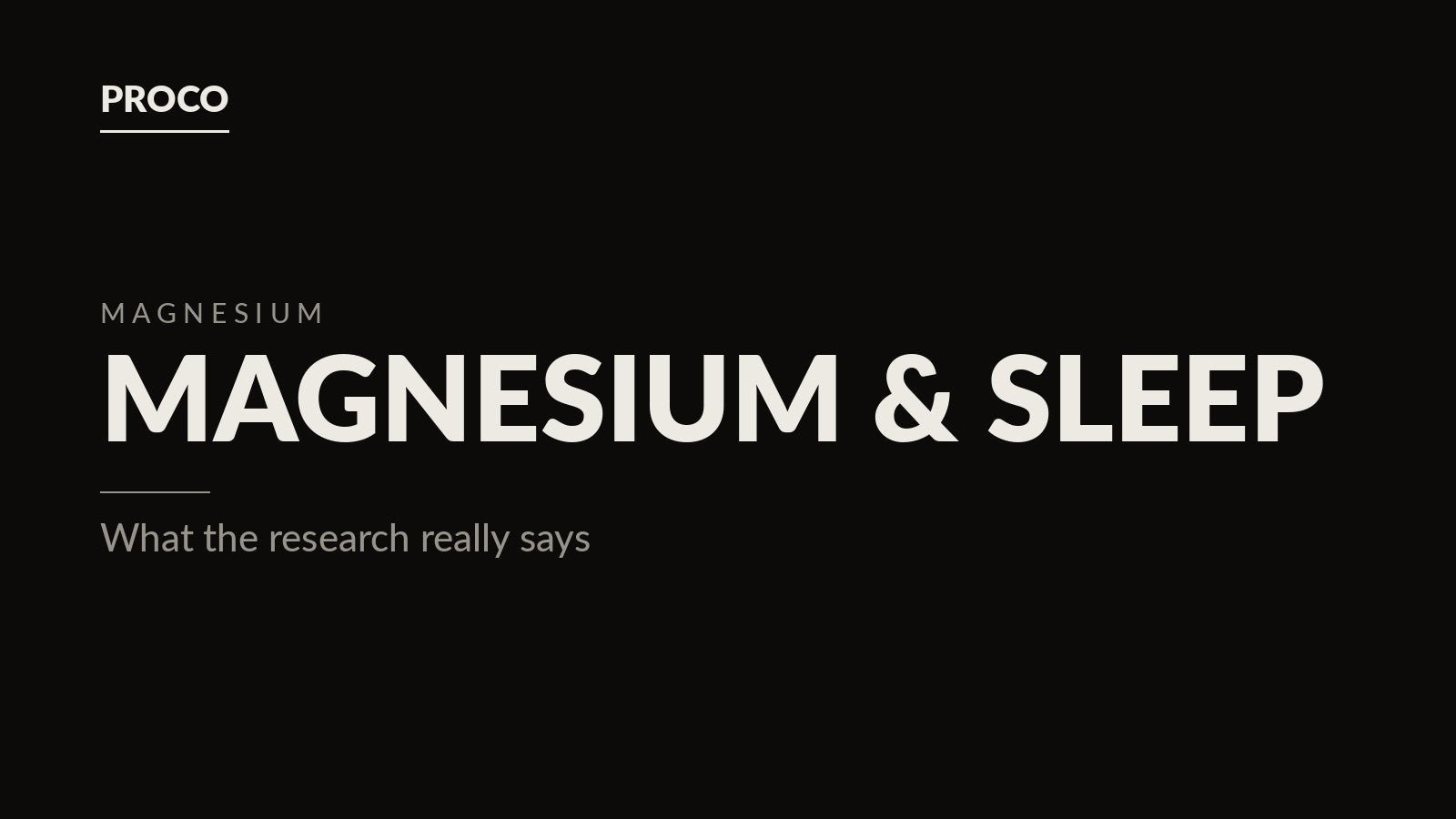 Magnesium Glycinate for Sleep: Does It Work? What the Research Says