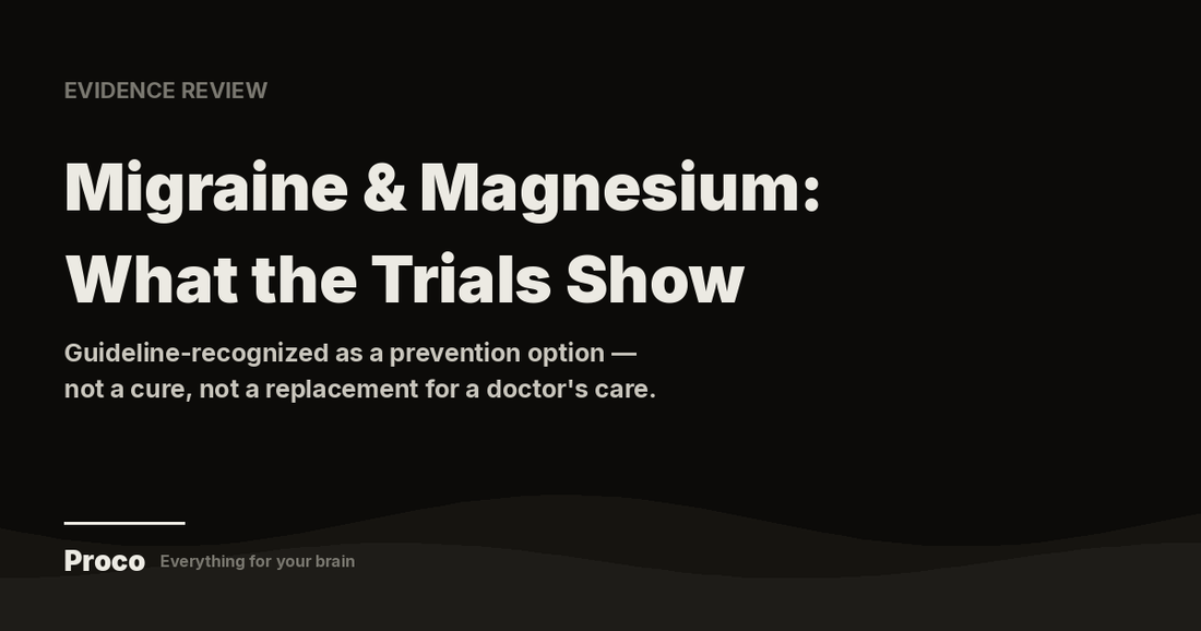 Migraine and Magnesium: What the Trials Show — Proco evidence review
