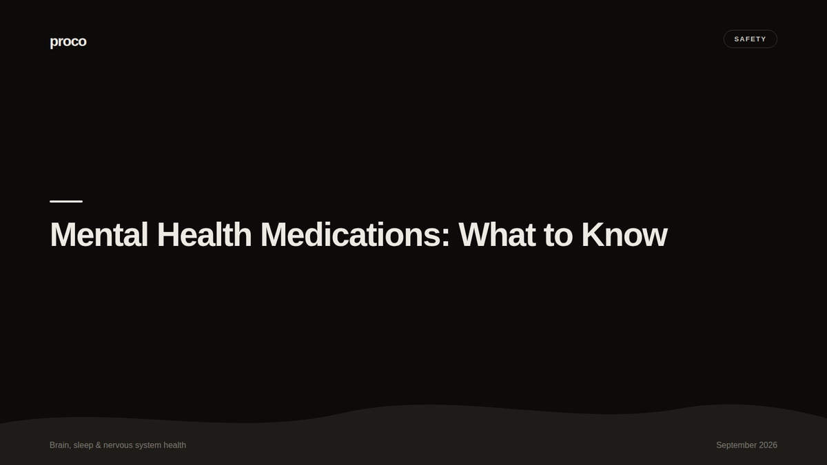Proco Products and Mental Health Medications: Interactions to Know Before You Combine Them — Proco