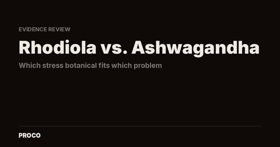 Rhodiola vs. Ashwagandha — Proco
