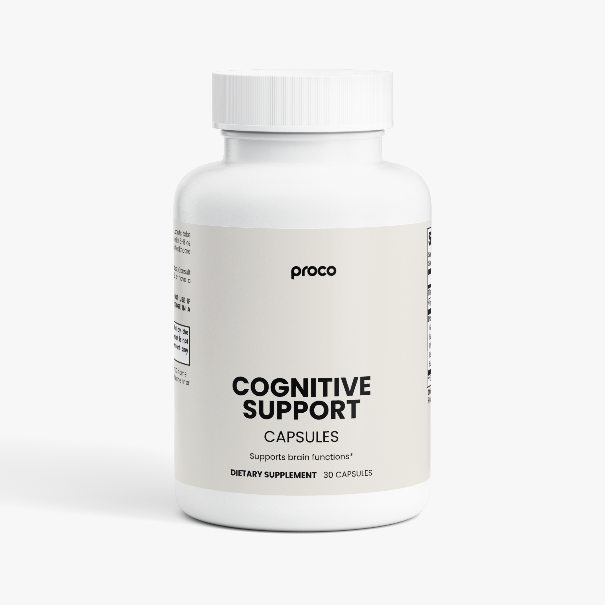 Proco Cognitive Support bottle, front label