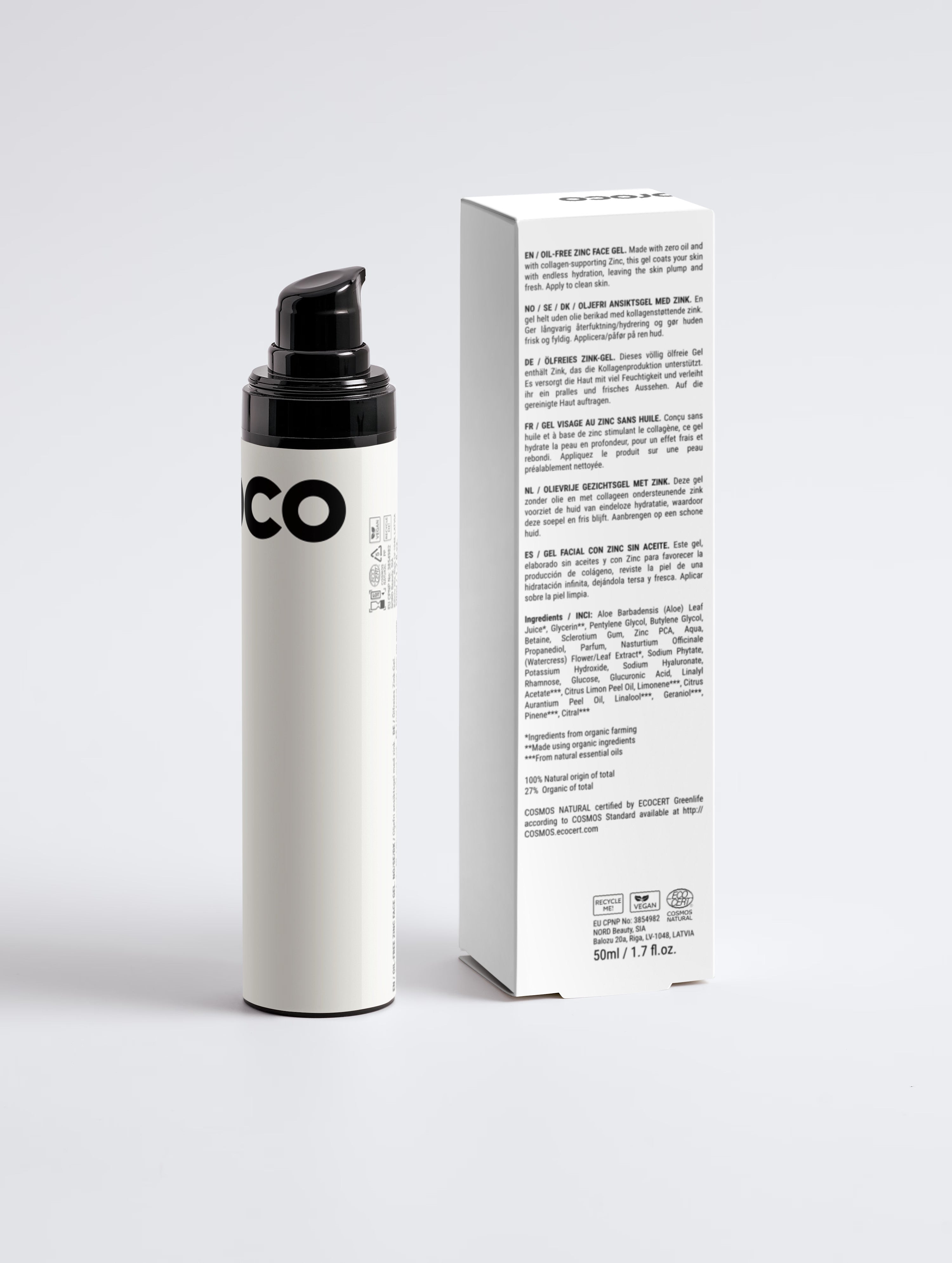 Oil-Free Zinc Face Gel for Men