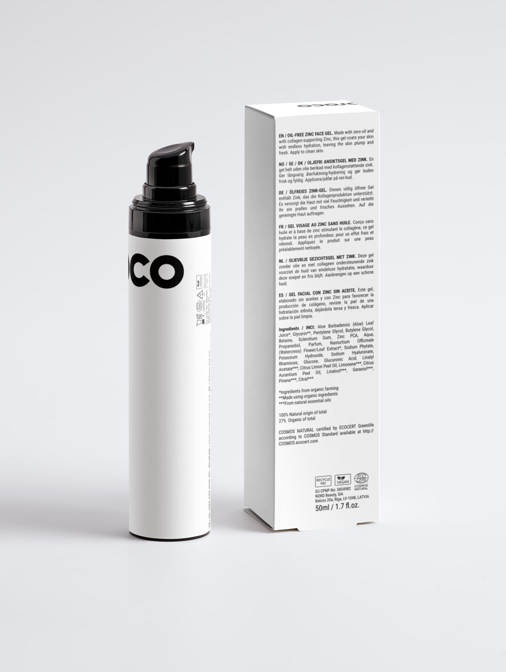 Oil-Free Zinc Face Gel for Men